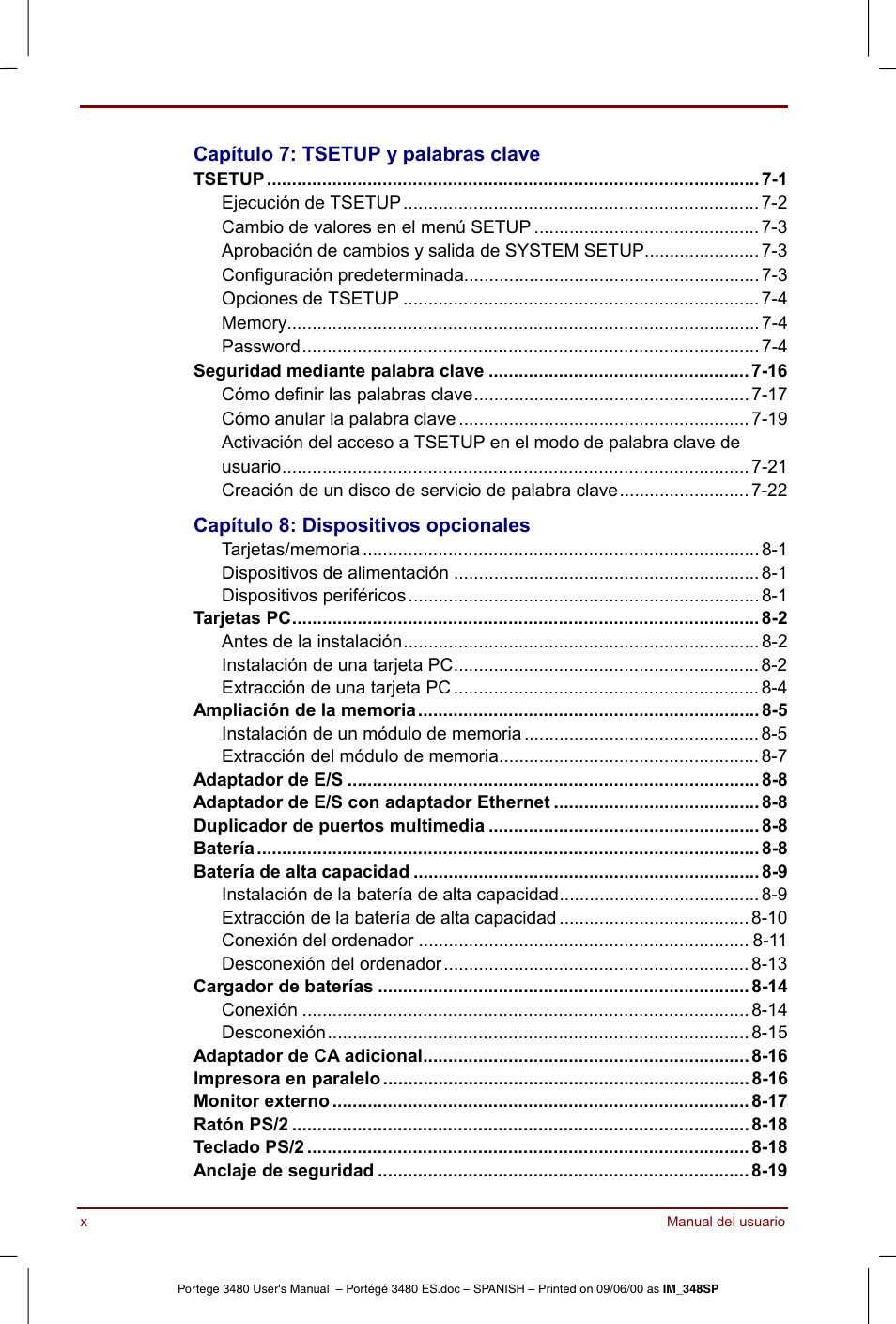 Toshiba Portege 3440 User Manual | Page 10 / 213