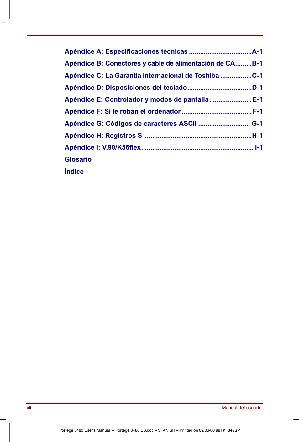 Toshiba Portege 3440 User Manual | Page 12 / 213