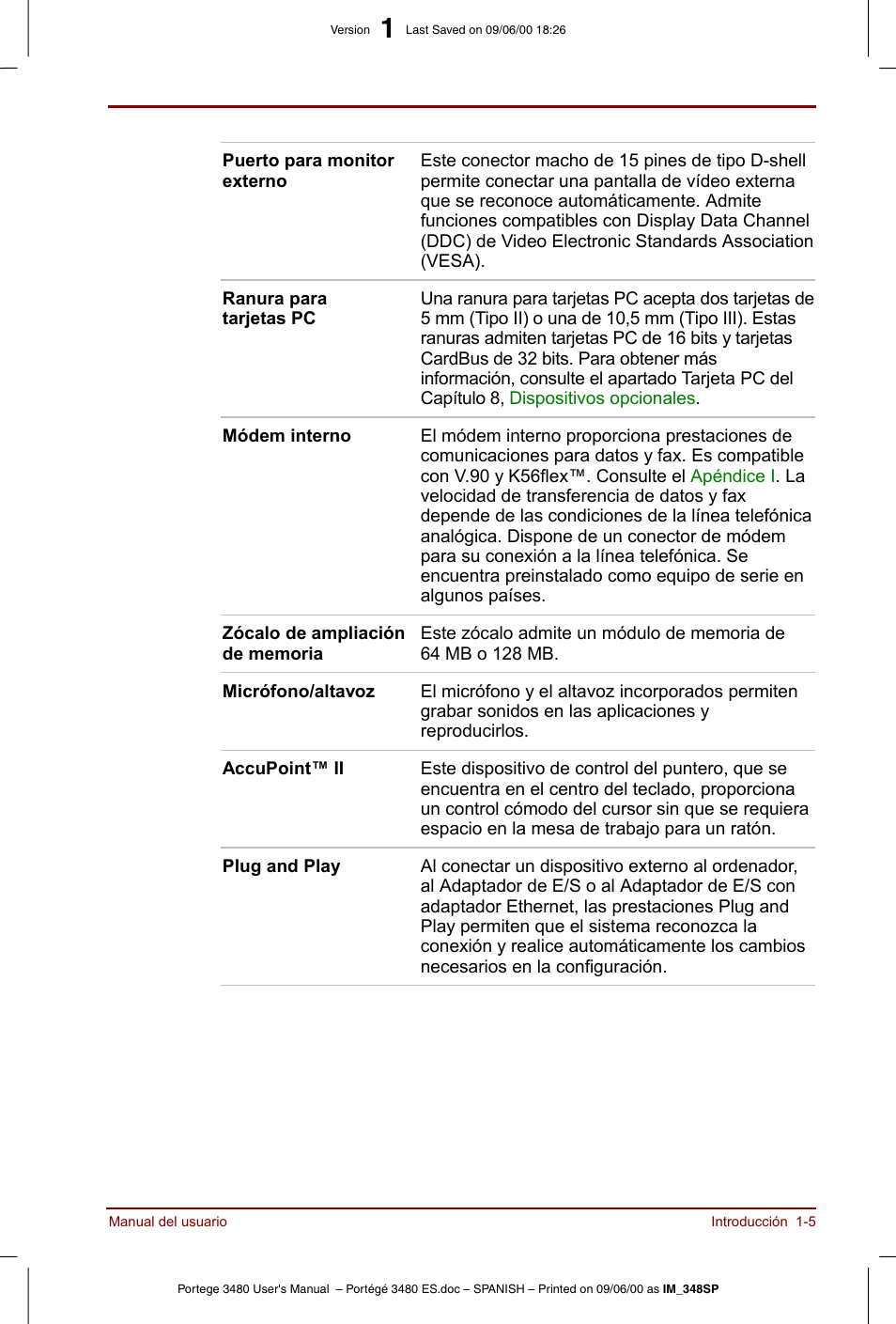 Toshiba Portege 3440 User Manual | Page 20 / 213
