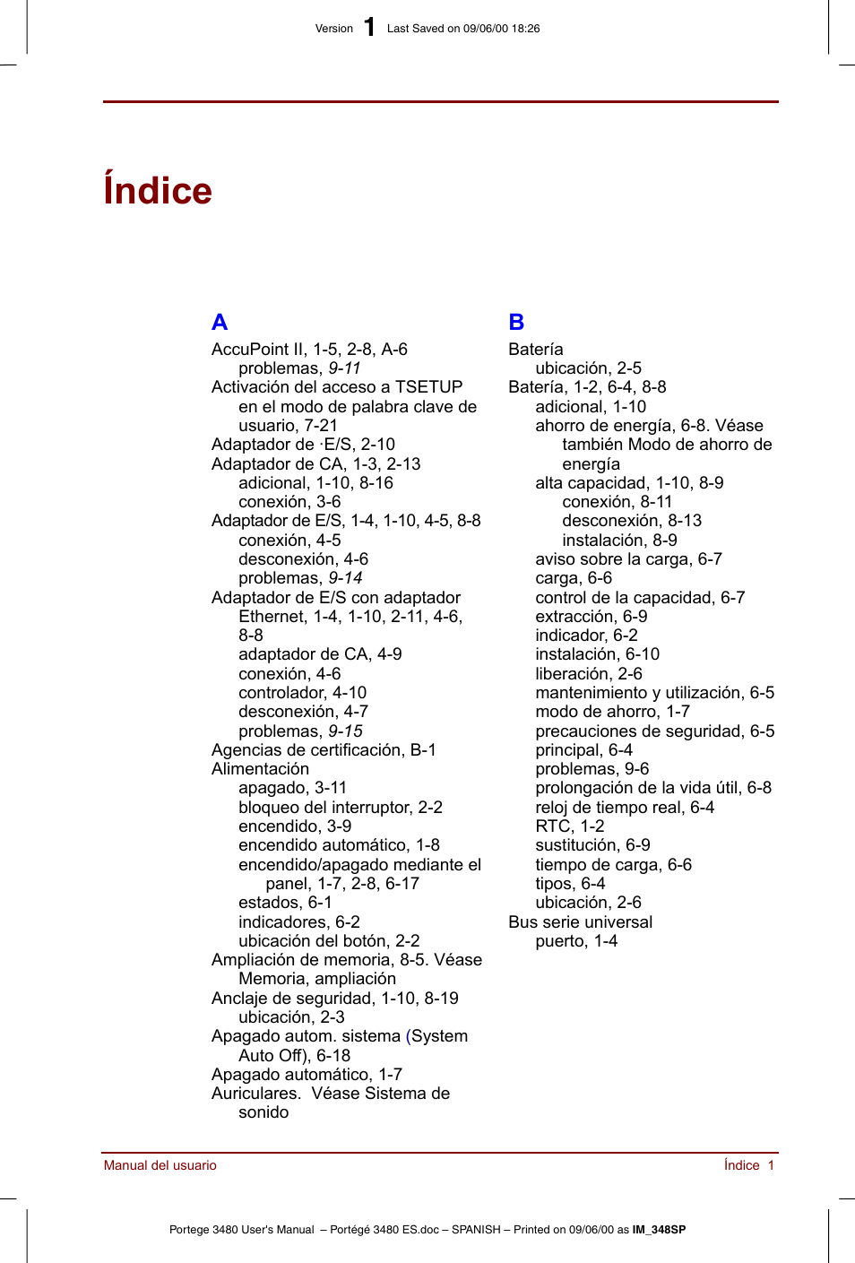 Índice, I-17, Le ay | Toshiba Portege 3440 User Manual | Page 208 / 213