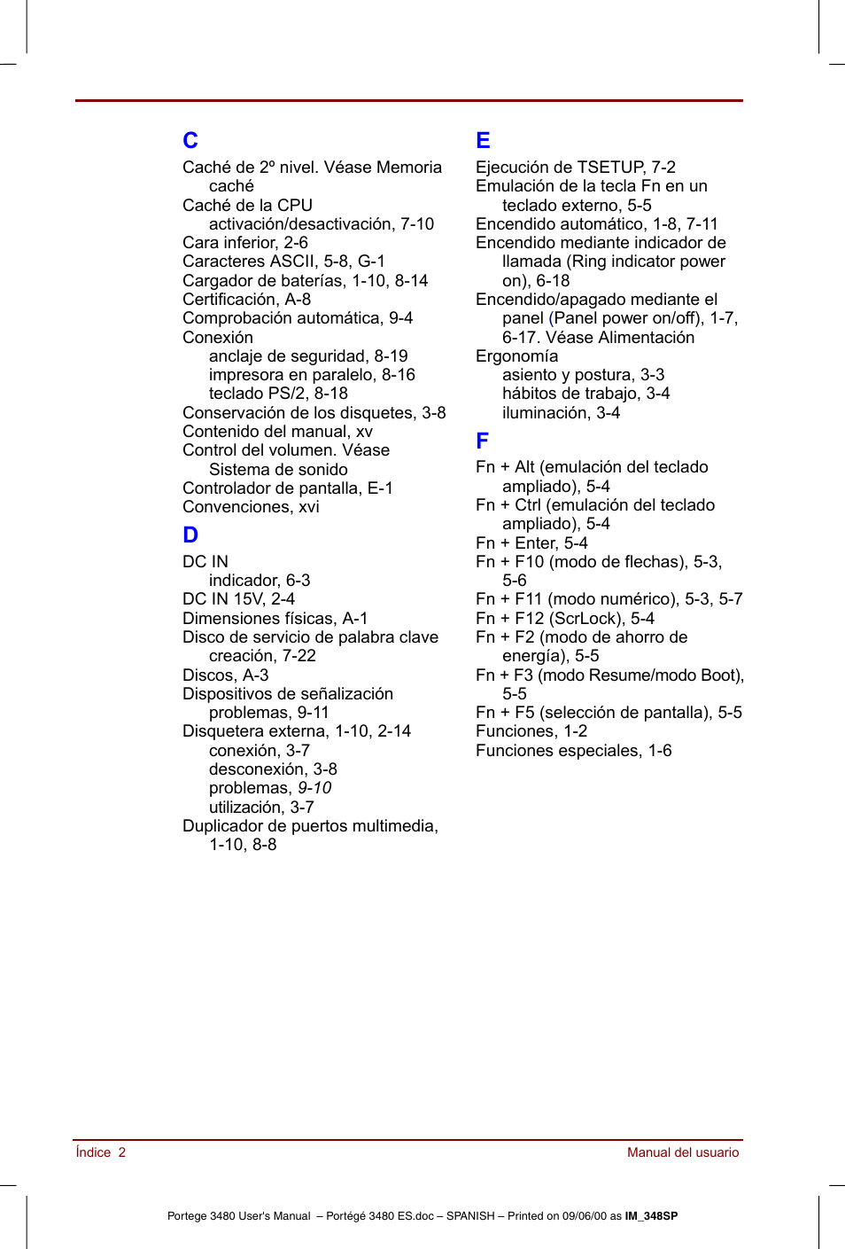 Toshiba Portege 3440 User Manual | Page 209 / 213