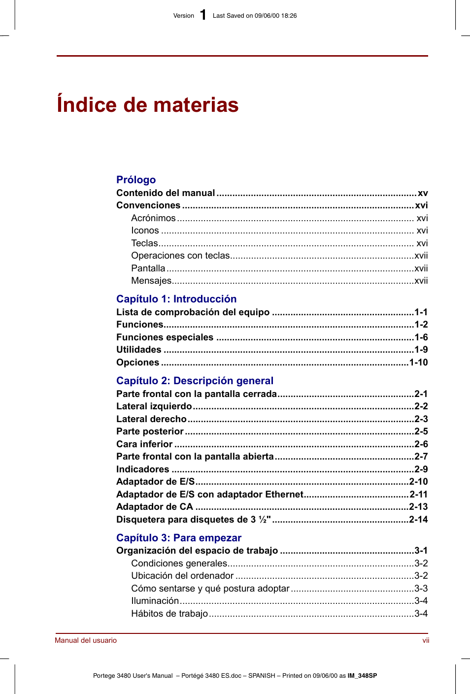 Índice de materias | Toshiba Portege 3440 User Manual | Page 7 / 213