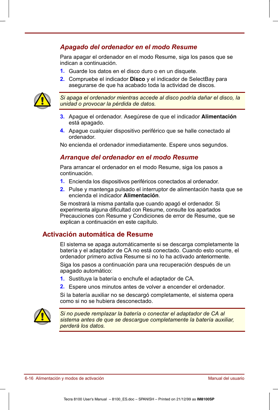 Activación automática de resume -16, Activación automática de resume | Toshiba Tecra 8100 User Manual | Page 106 / 238