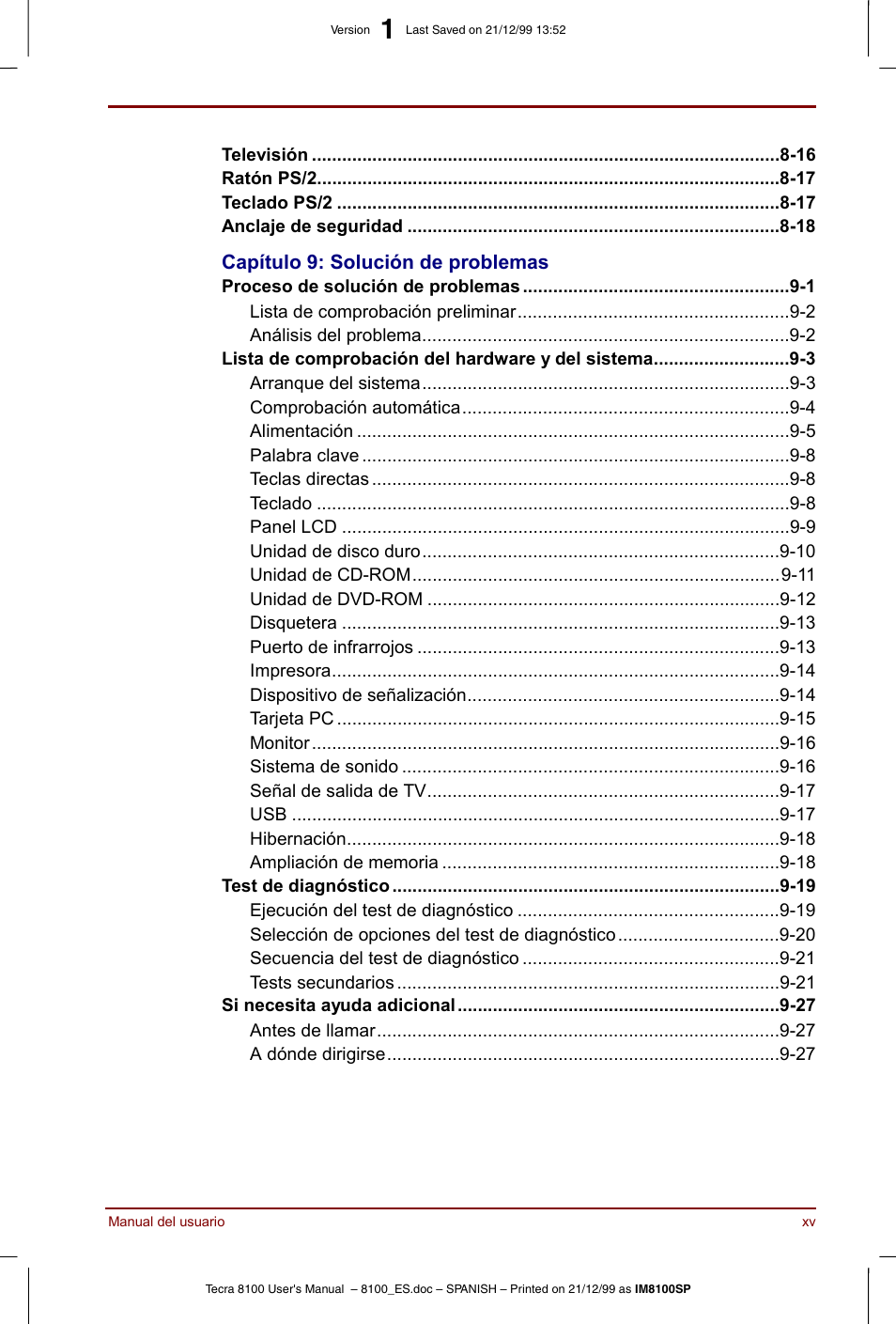 Toshiba Tecra 8100 User Manual | Page 15 / 238