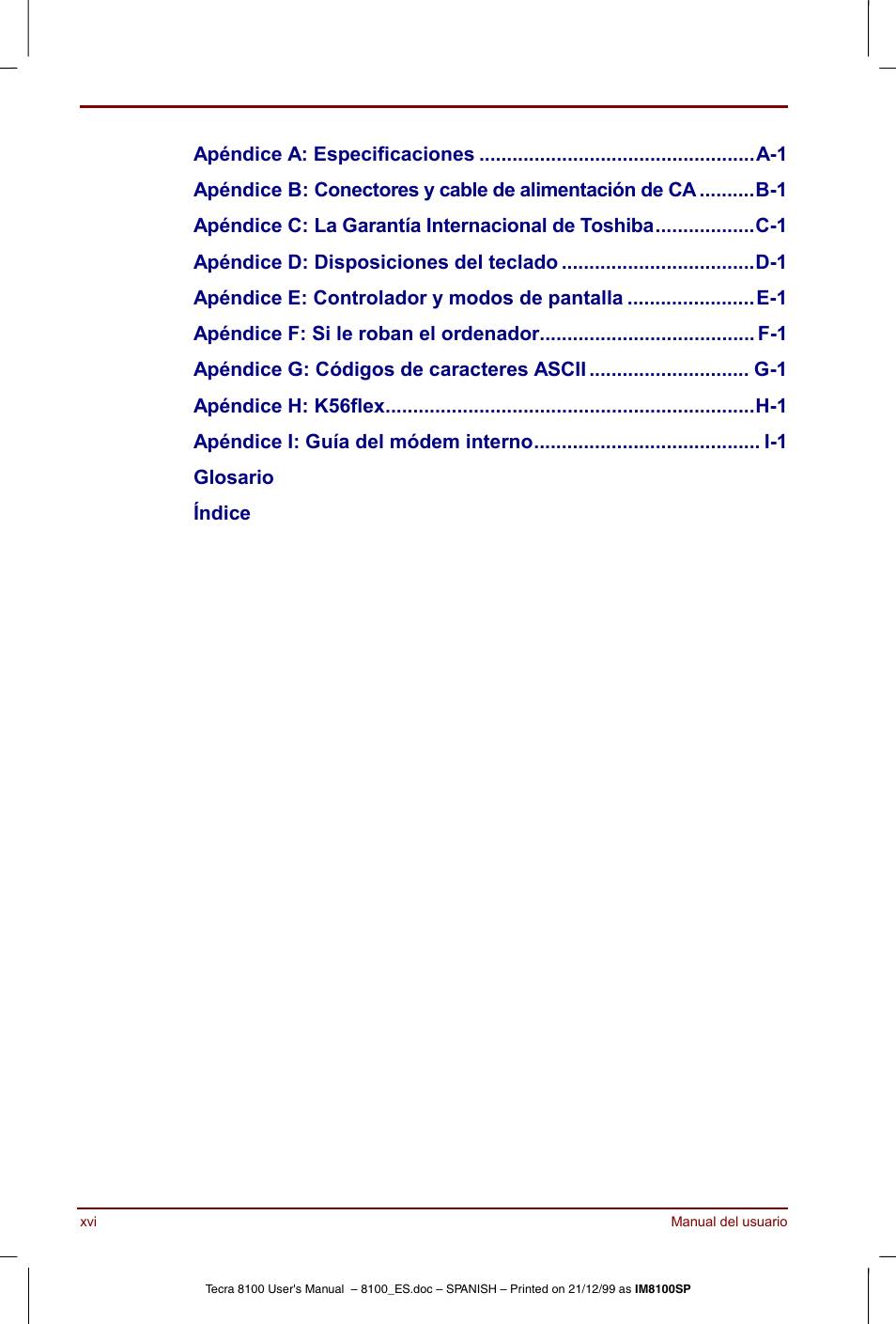 Toshiba Tecra 8100 User Manual | Page 16 / 238
