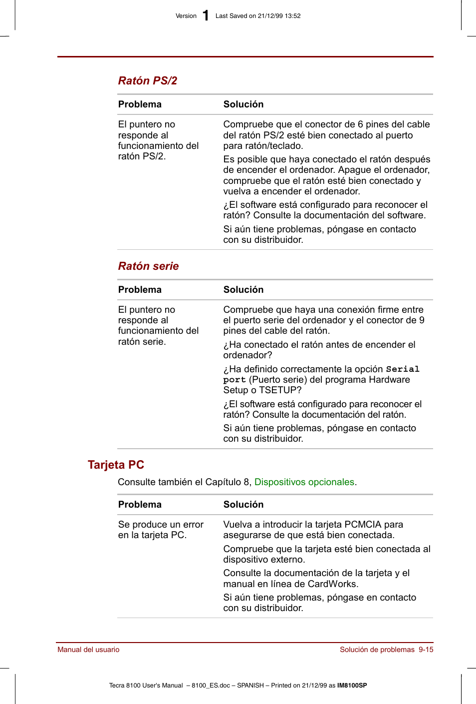 Tarjeta pc -15, Tarjeta pc | Toshiba Tecra 8100 User Manual | Page 161 / 238