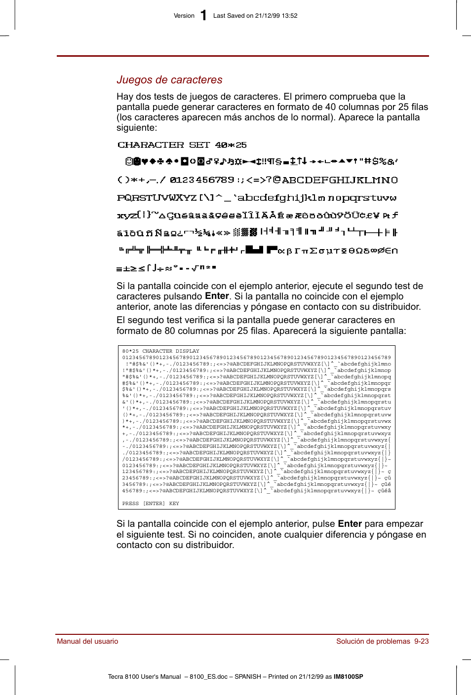 Juegos de caracteres | Toshiba Tecra 8100 User Manual | Page 169 / 238