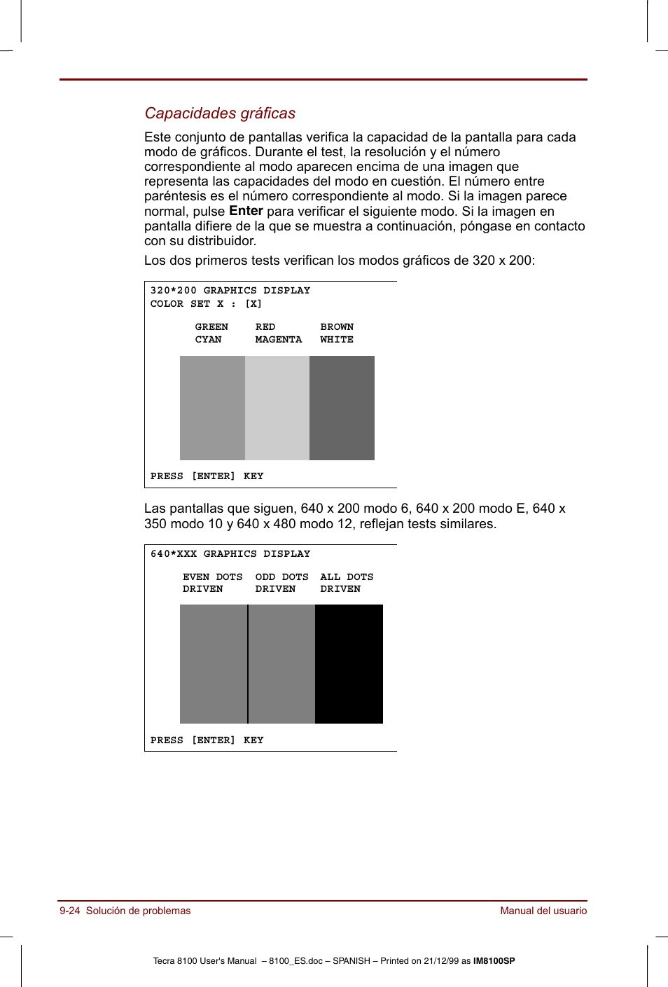 Capacidades gráficas | Toshiba Tecra 8100 User Manual | Page 170 / 238