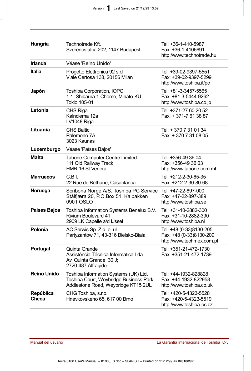 Toshiba Tecra 8100 User Manual | Page 187 / 238