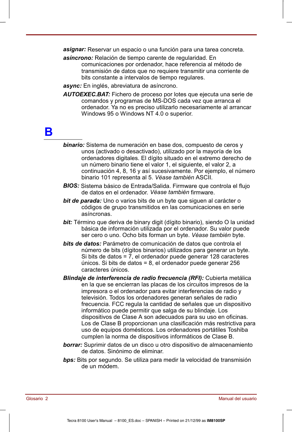 Toshiba Tecra 8100 User Manual | Page 218 / 238