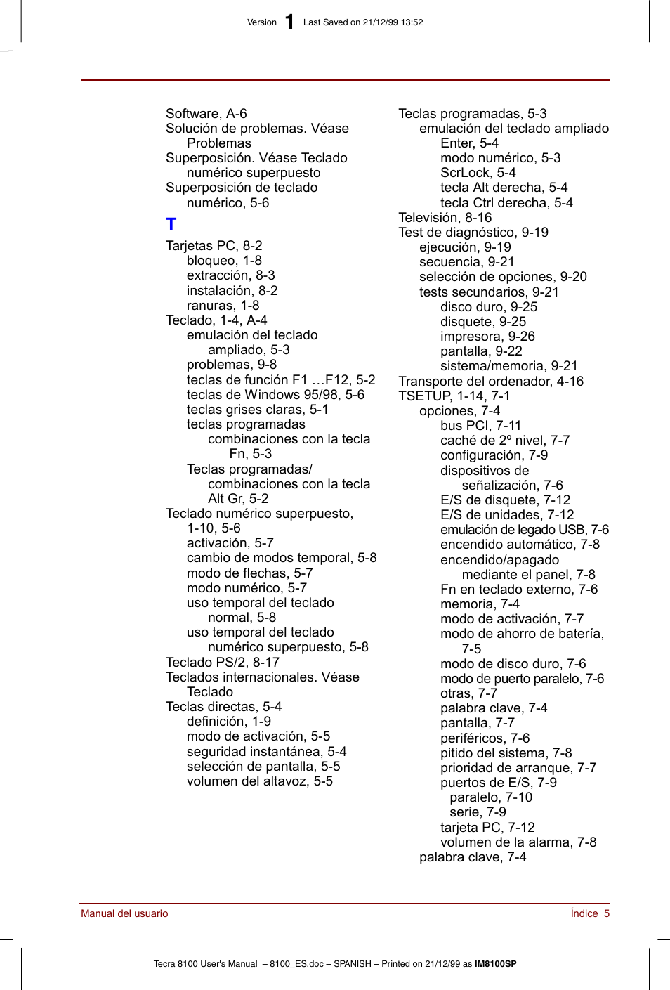 Toshiba Tecra 8100 User Manual | Page 237 / 238