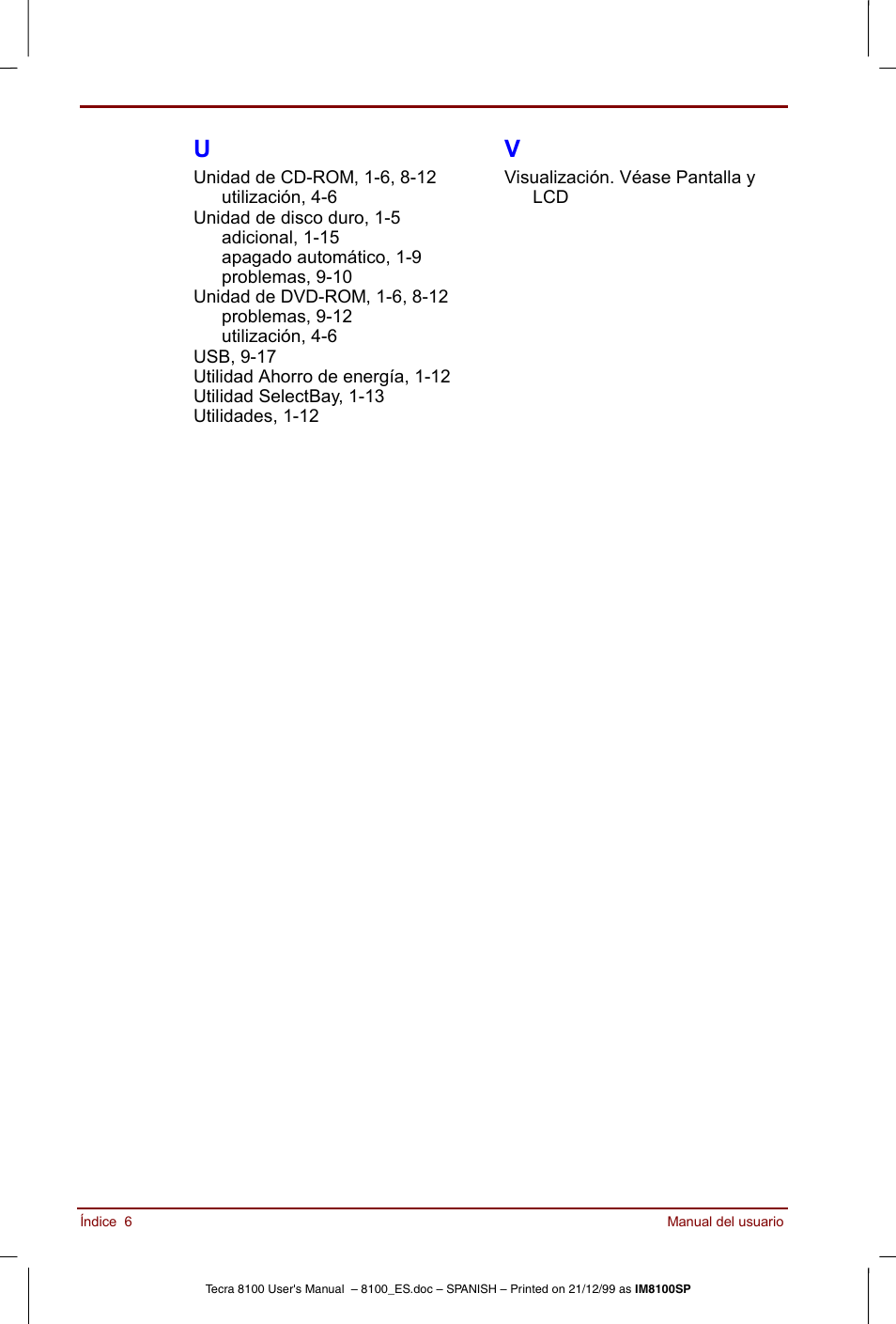 Toshiba Tecra 8100 User Manual | Page 238 / 238