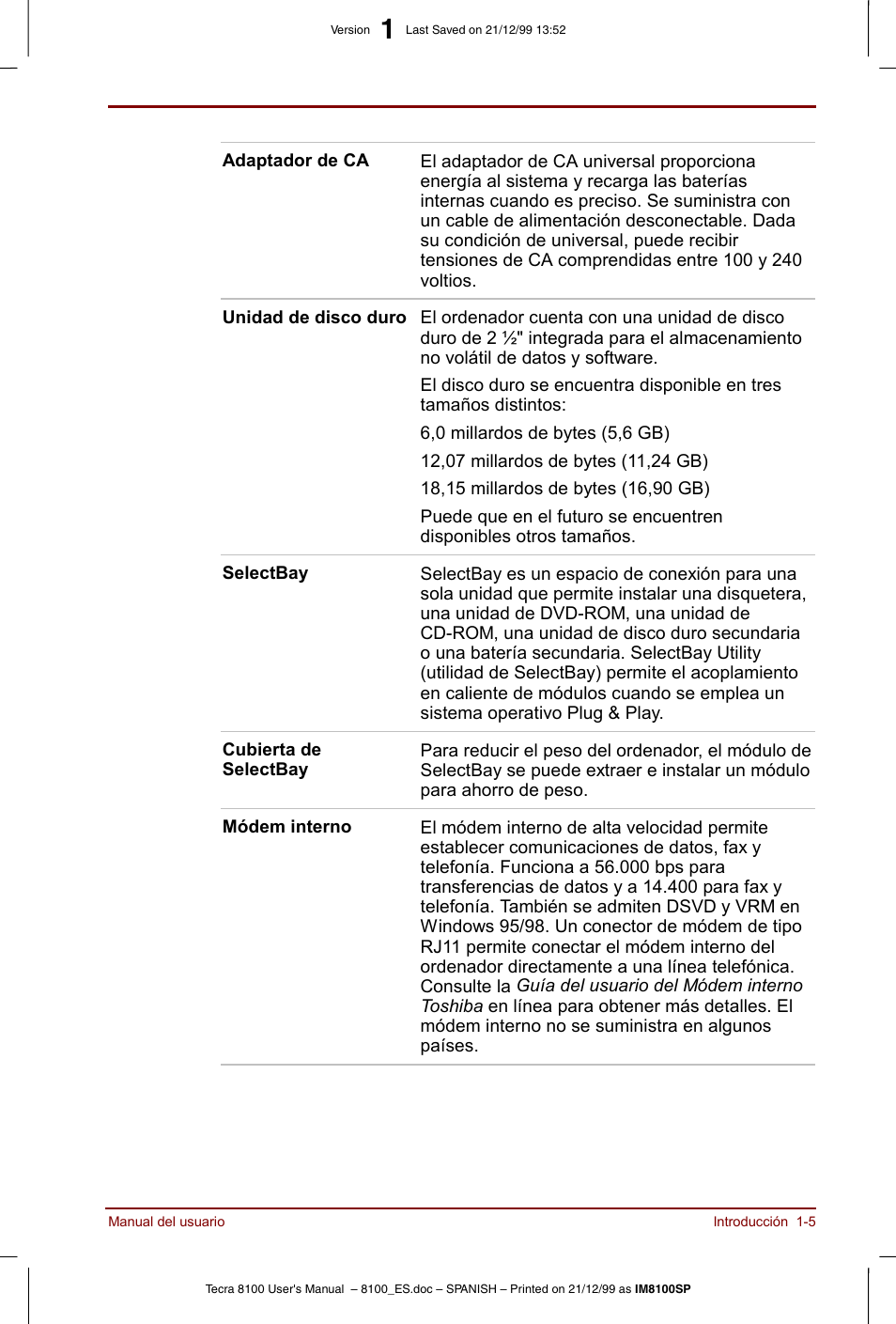 Toshiba Tecra 8100 User Manual | Page 25 / 238
