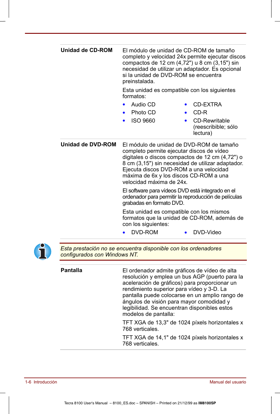 Toshiba Tecra 8100 User Manual | Page 26 / 238