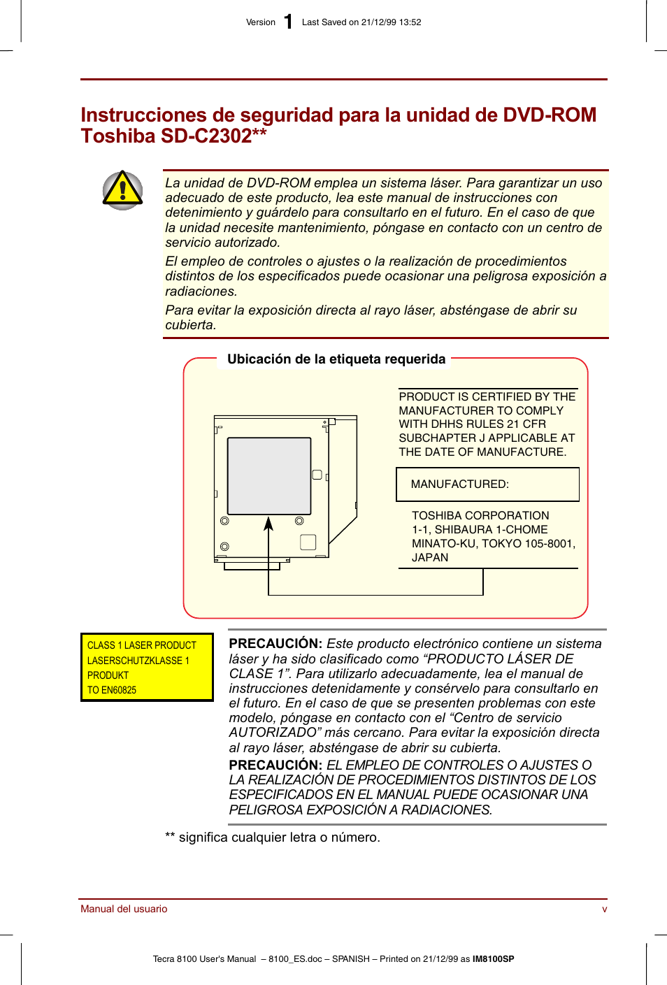 Toshiba Tecra 8100 User Manual | Page 5 / 238