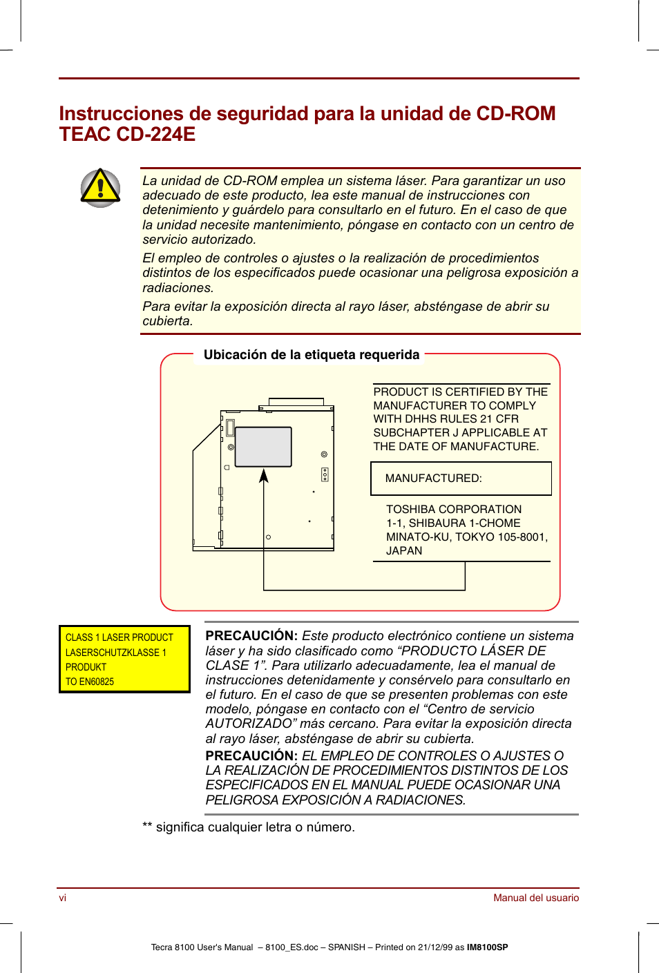 Toshiba Tecra 8100 User Manual | Page 6 / 238