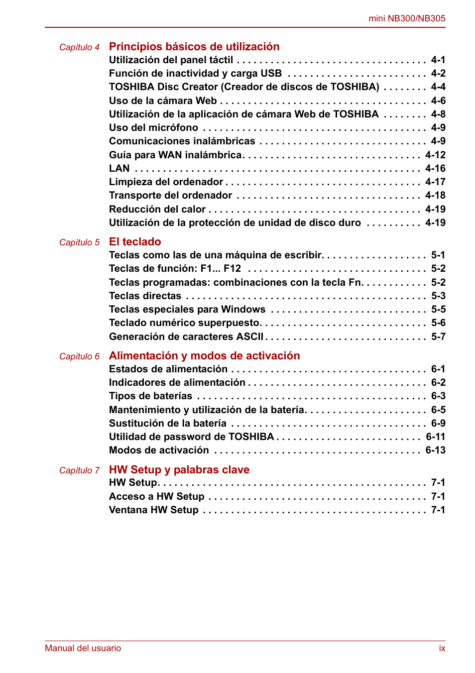 Toshiba NB300 User Manual | Page 9 / 153