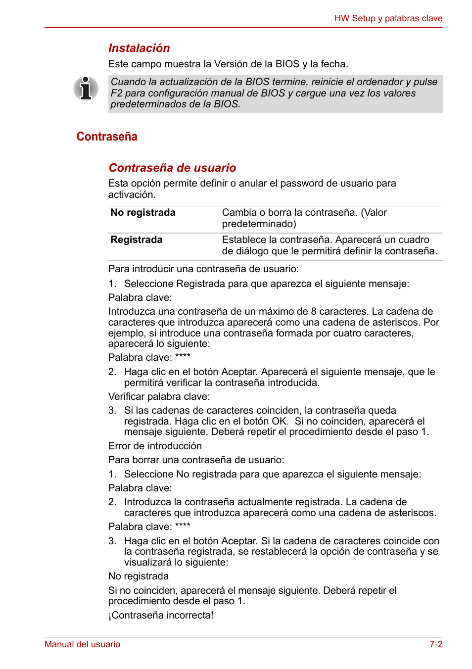 Contraseña | Toshiba NB300 User Manual | Page 92 / 153