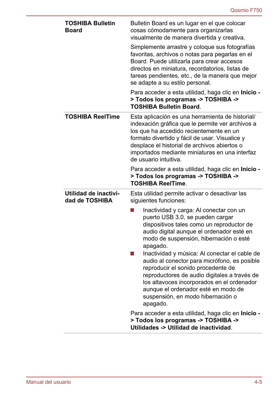 Toshiba Qosmio F750 User Manual | Page 114 / 193