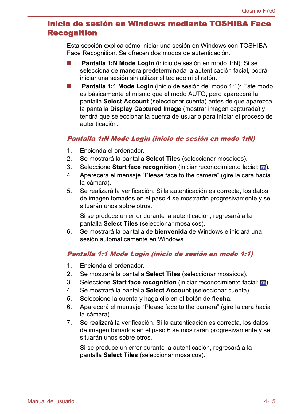 Toshiba Qosmio F750 User Manual | Page 124 / 193