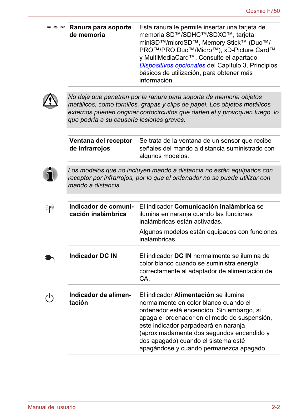 Toshiba Qosmio F750 User Manual | Page 31 / 193