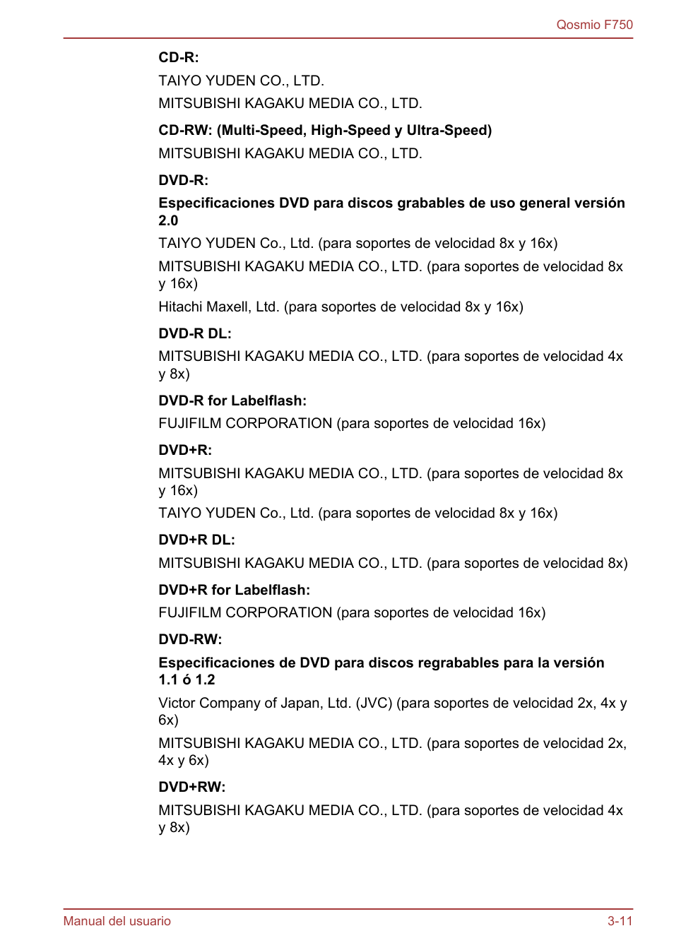 Toshiba Qosmio F750 User Manual | Page 62 / 193