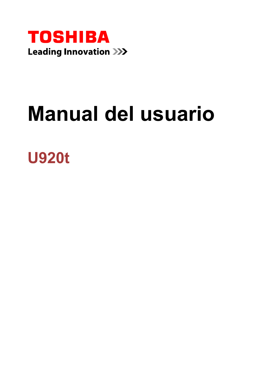Toshiba Satellite U920T-C User Manual | 123 pages