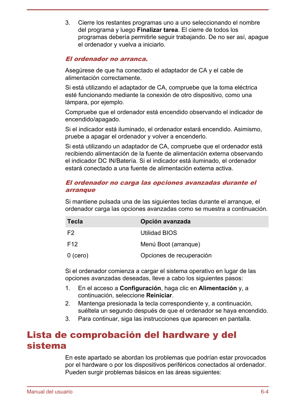 Lista de comprobación del hardware y del sistema | Toshiba Satellite U920T-C User Manual | Page 108 / 123
