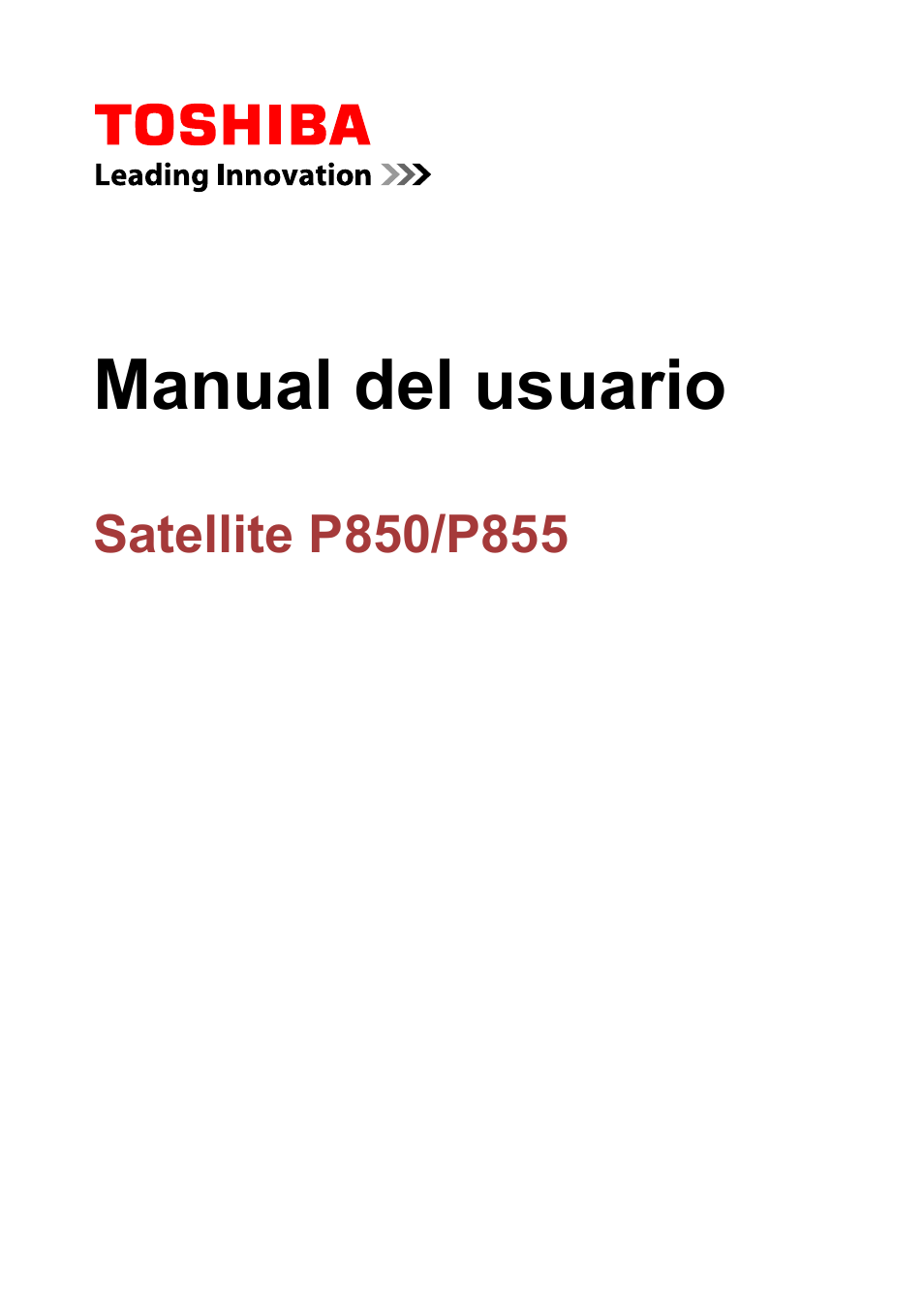 Toshiba Satellite P850 User Manual | 182 pages