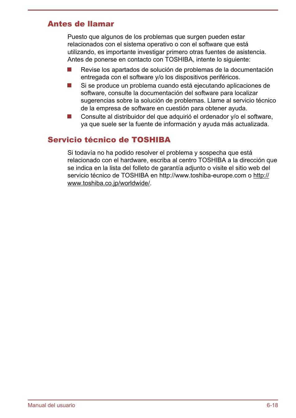 Antes de llamar, Servicio técnico de toshiba | Toshiba Satellite P850 User Manual | Page 179 / 182