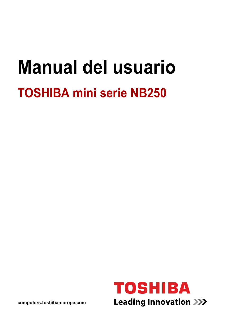 Toshiba NB250 User Manual | 138 pages