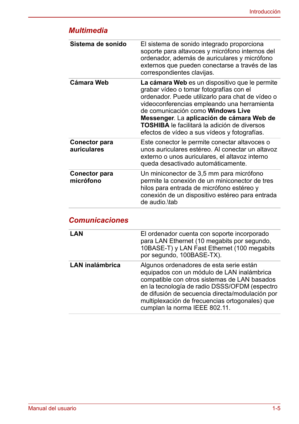 Toshiba NB250 User Manual | Page 21 / 138