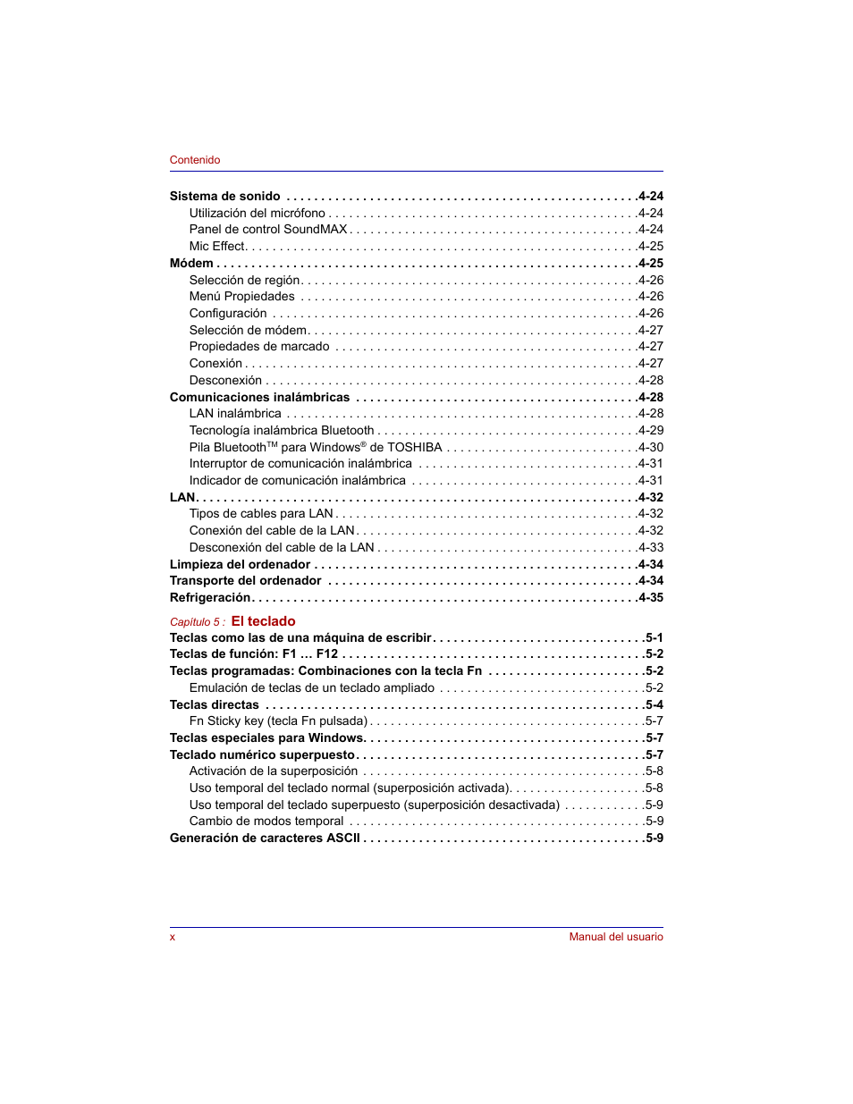 Toshiba Tecra M3 with VACF User Manual | Page 10 / 256