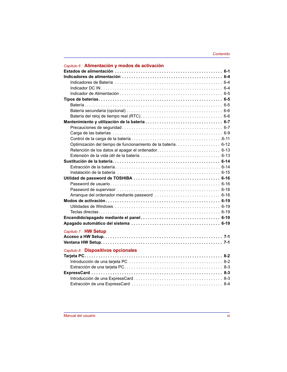 Toshiba Tecra M3 with VACF User Manual | Page 11 / 256
