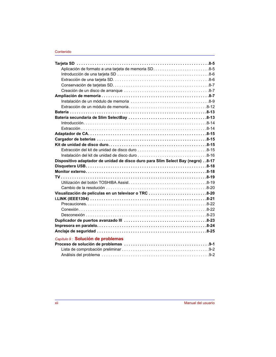 Toshiba Tecra M3 with VACF User Manual | Page 12 / 256