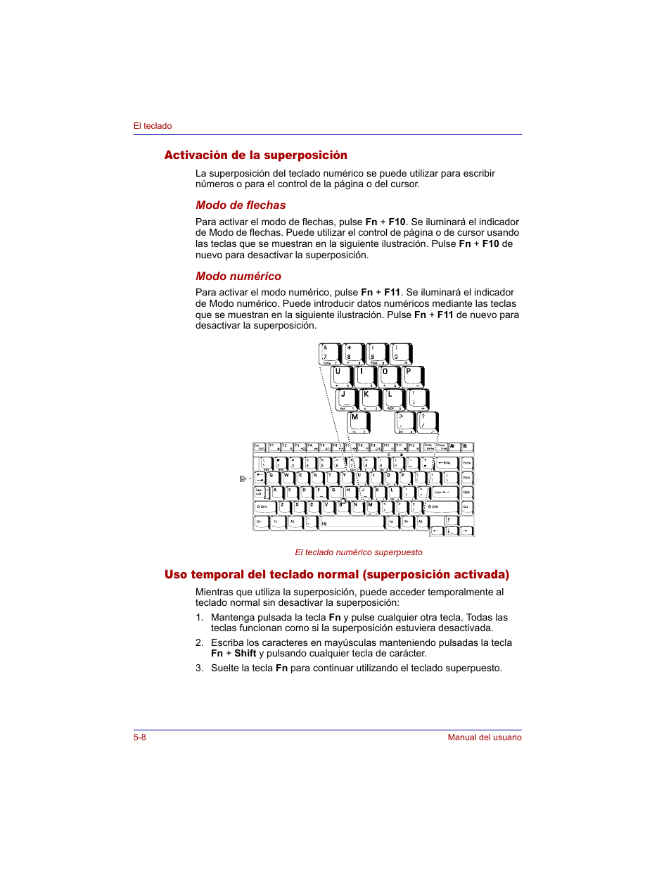 Activación de la superposición | Toshiba Tecra M3 with VACF User Manual | Page 120 / 256