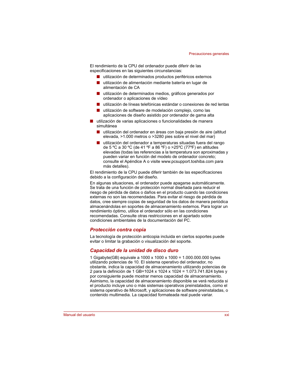 Toshiba Tecra M3 with VACF User Manual | Page 21 / 256