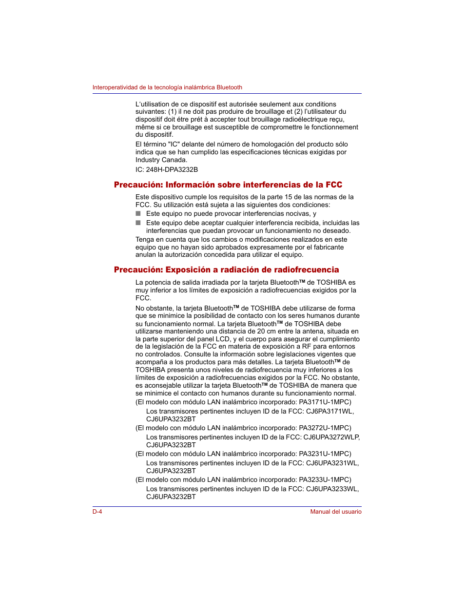 Toshiba Tecra M3 with VACF User Manual | Page 224 / 256