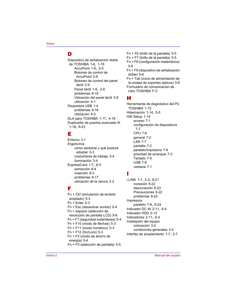 Toshiba Tecra M3 with VACF User Manual | Page 252 / 256