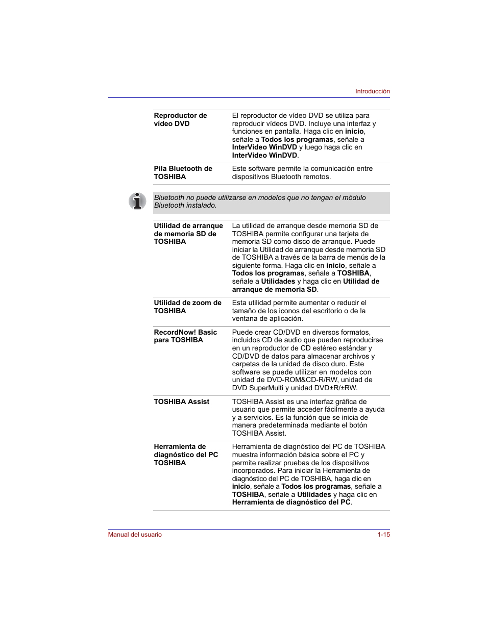 Toshiba Tecra M3 with VACF User Manual | Page 37 / 256