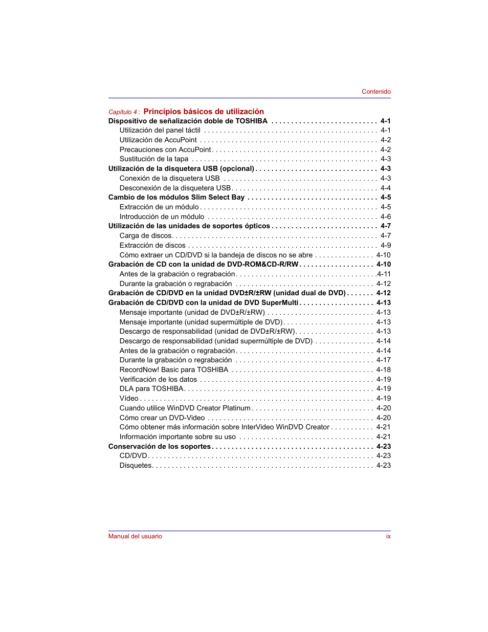 Toshiba Tecra M3 with VACF User Manual | Page 9 / 256