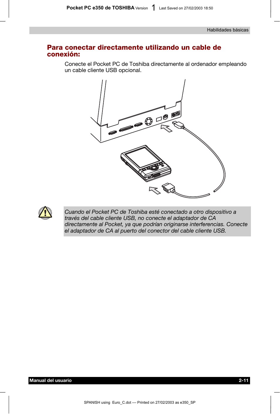 Toshiba Pocket PC e330 User Manual | Page 29 / 109