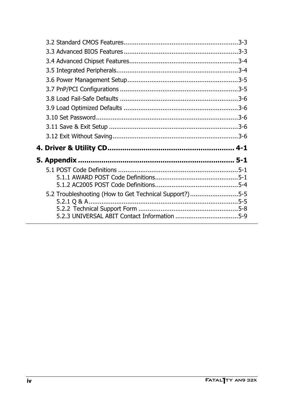 Abit AN9 32X User Manual | Page 4 / 56