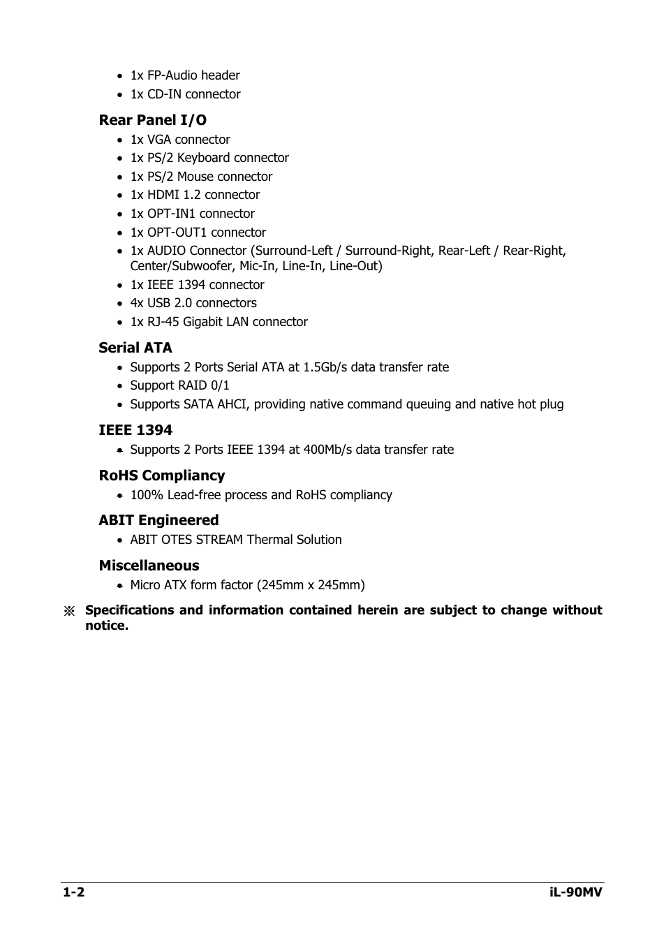 Abit IL-90MV User Manual | Page 6 / 72