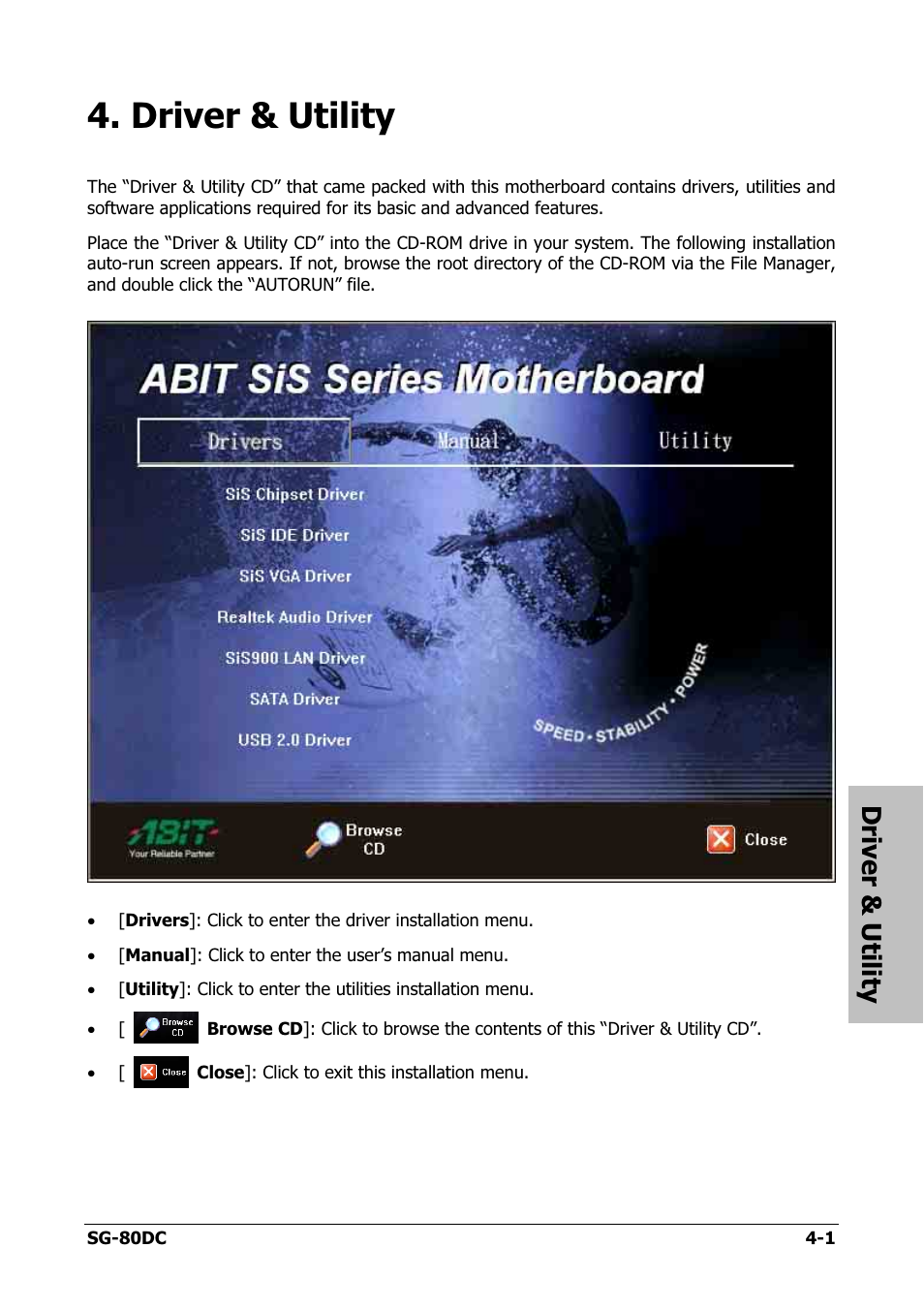 Driver & utility, Driver & utility -1 | Abit SG-80DC User Manual | Page 27 / 32