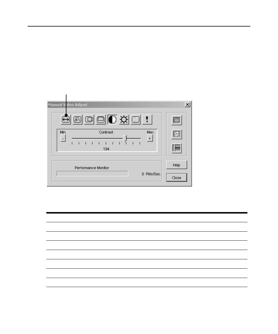 Figure 18.2: manual video adjust dialog box | Avocent DSView 3 User Manual | Page 263 / 402
