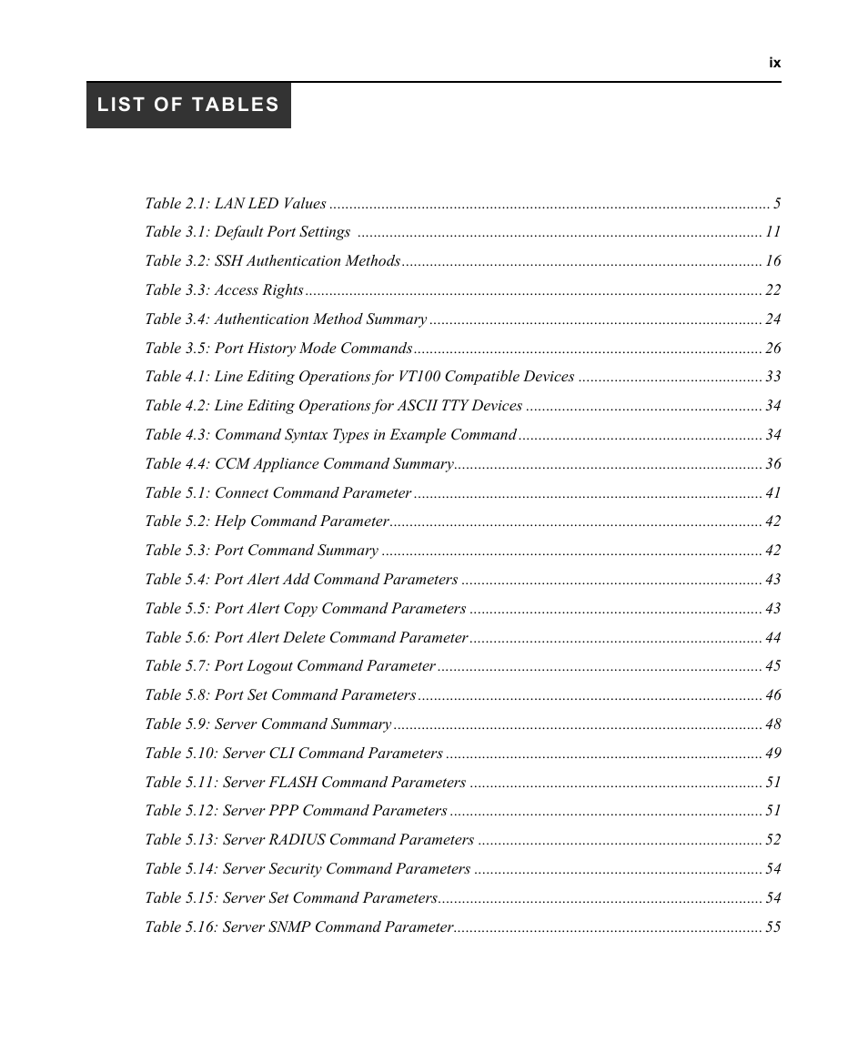 List of tables | Avocent CCM4850 User Manual | Page 11 / 100