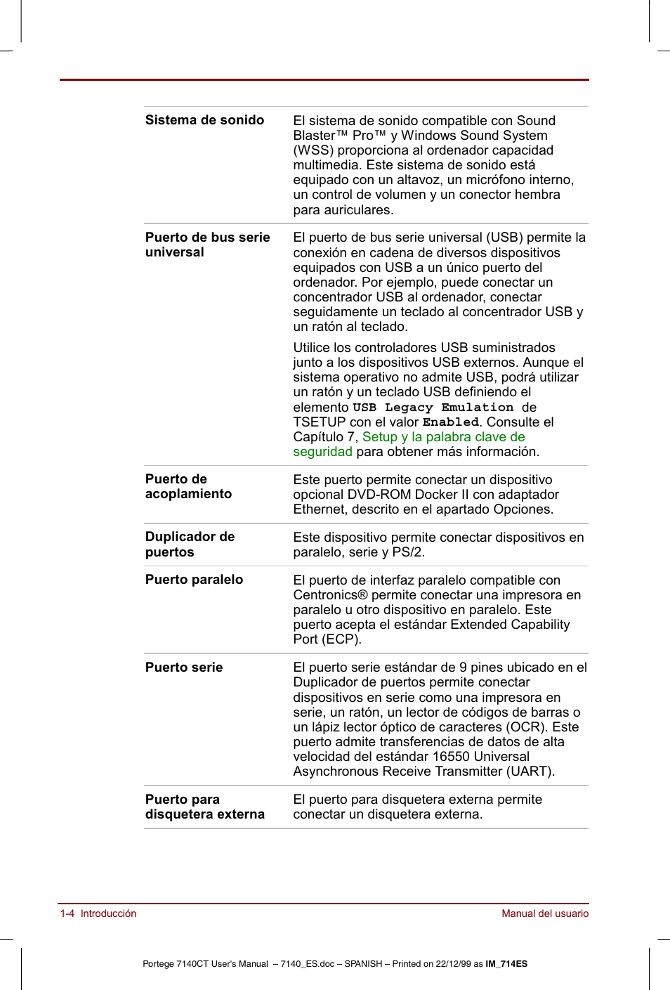 Toshiba Portege 7140 User Manual | Page 20 / 204