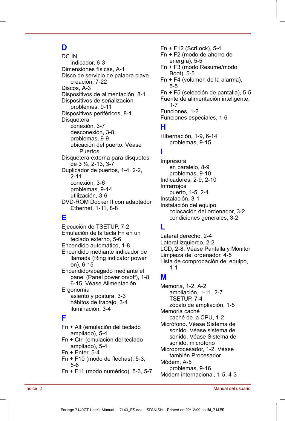 Toshiba Portege 7140 User Manual | Page 200 / 204
