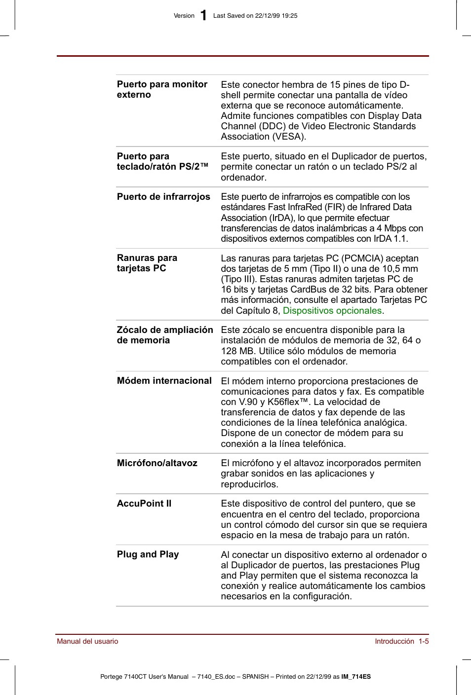 Toshiba Portege 7140 User Manual | Page 21 / 204